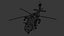A Military Helicopter UH-60 Blackhawk Stealth Gunship Rigged
