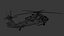 A Military Helicopter UH-60 Blackhawk Stealth Gunship Rigged