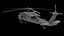 A Military Helicopter UH-60 Blackhawk Stealth Gunship Rigged