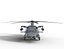 A Military Helicopter UH-60 Blackhawk Stealth Gunship Rigged