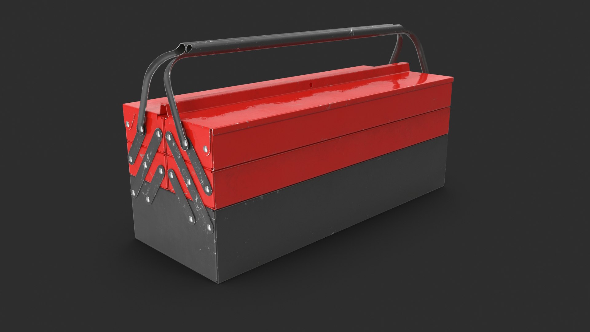 Metal Cantilever Tool Box 3 Tier Closed Model TurboSquid 2027618