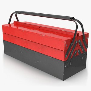 Metal Cantilever Tool Box 3 Tier Closed