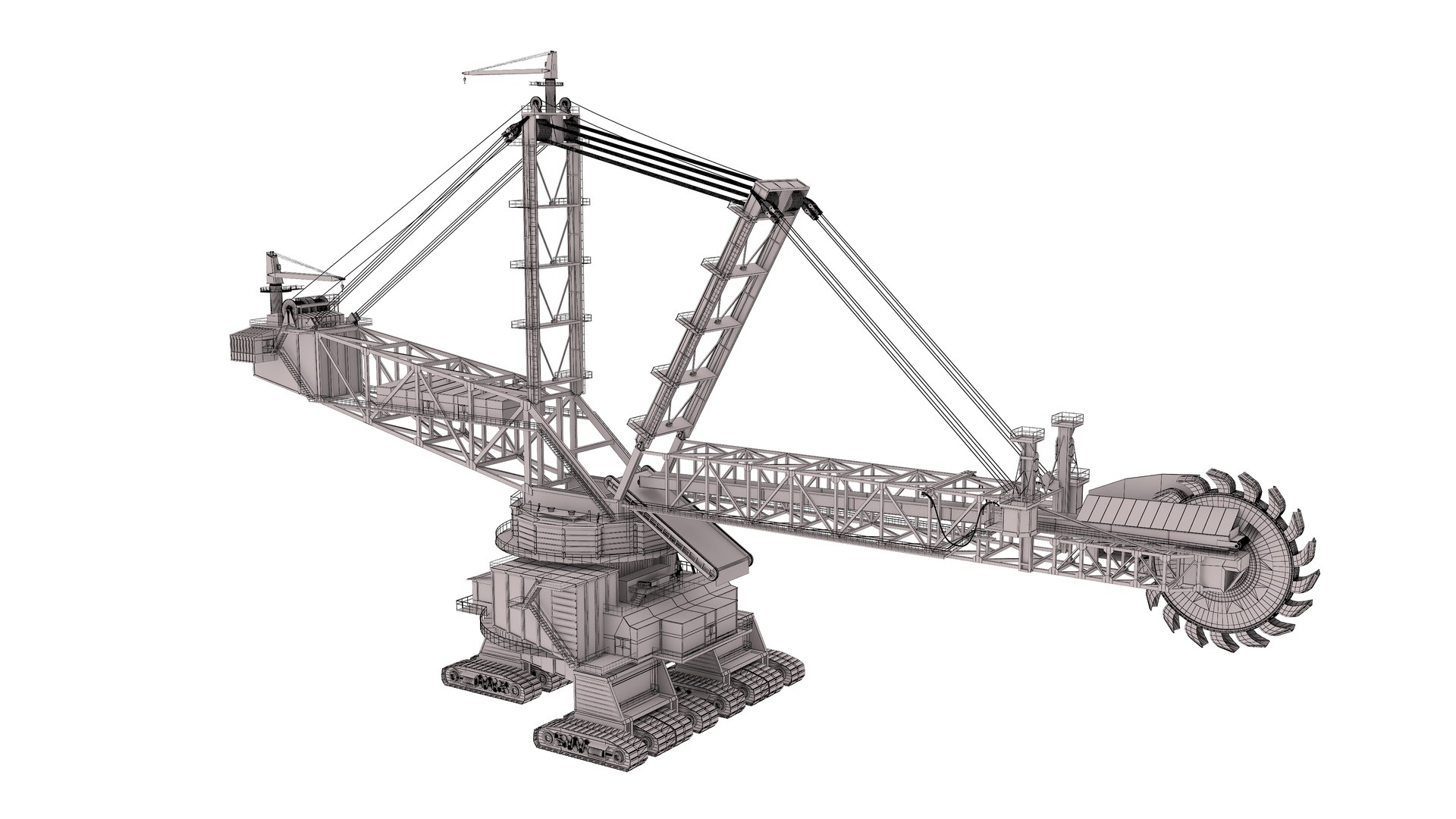 3D Mining Multi Bucket Wheel Excavator model TurboSquid 2136728