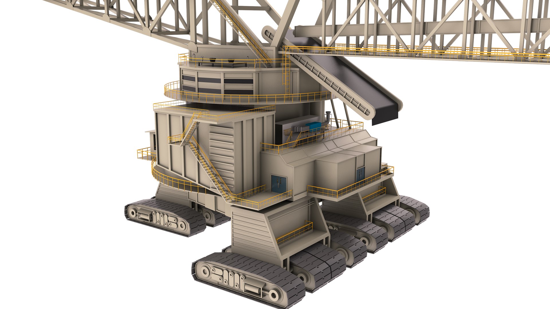 3D Mining Multi Bucket Wheel Excavator model - TurboSquid 2136728