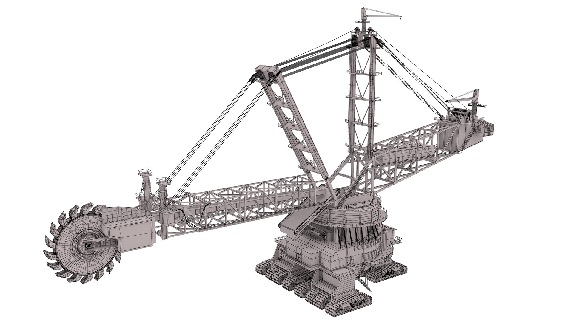 3D Mining Multi Bucket Wheel Excavator model TurboSquid 2136728
