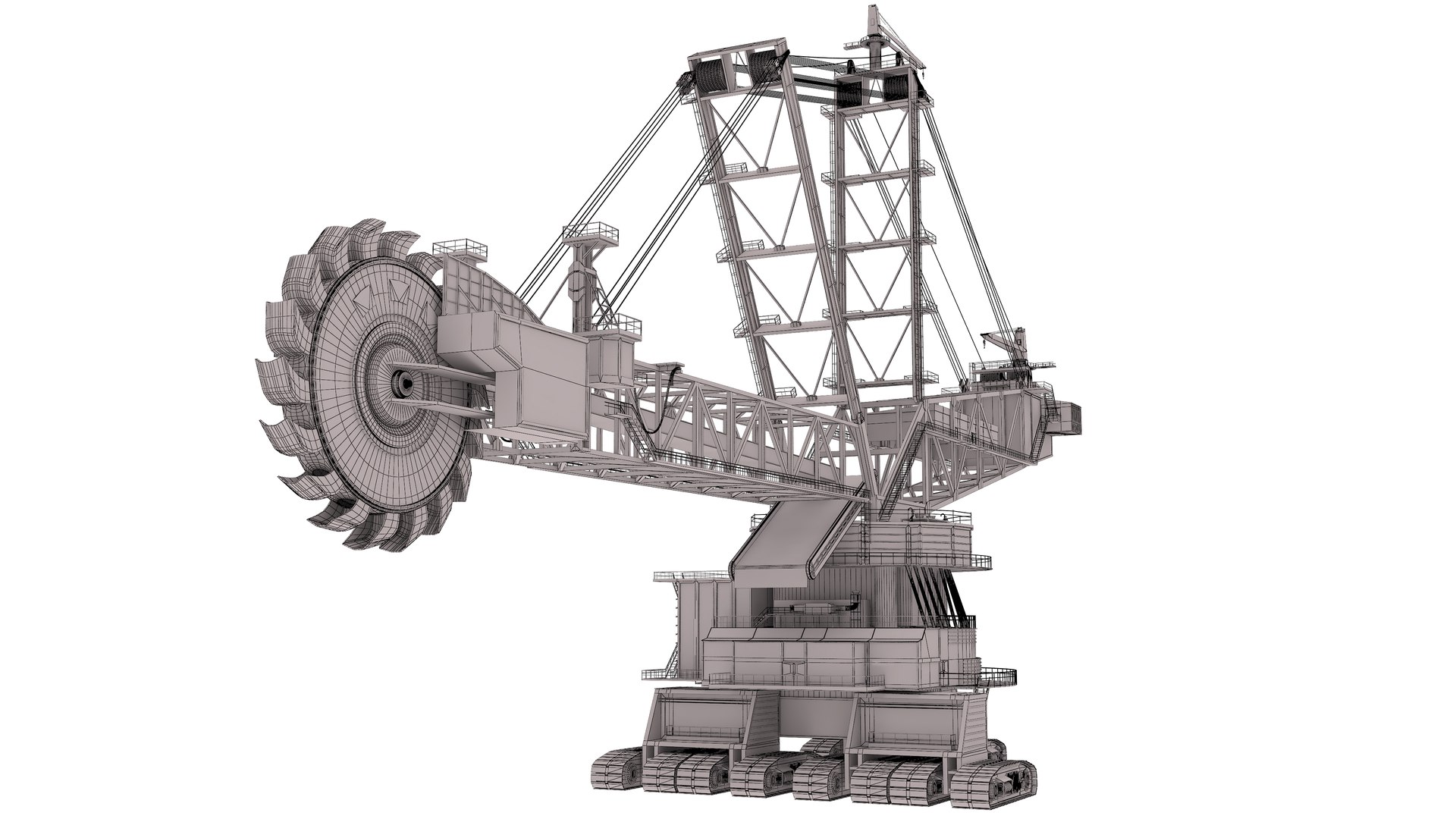 3D Mining Multi Bucket Wheel Excavator model - TurboSquid 2136728