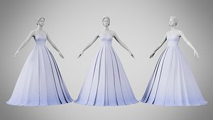 Dress 48 Periwinkle 3D model