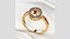3mm Diamond Fashion Gold Ring