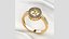 3mm Diamond Fashion Gold Ring