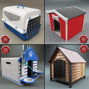 3d model of dog kennels