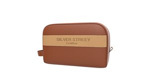 SILVER STREET LONDON Tan Brown Walter Leather Toiletry Kit model