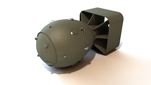 Fat Man atomic bomb with interior