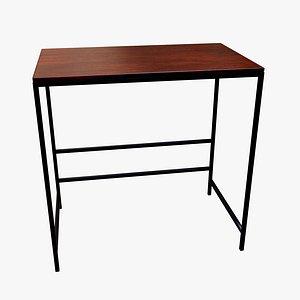 Modern Work Desk Study Table Realistic 3D Furniture Model
