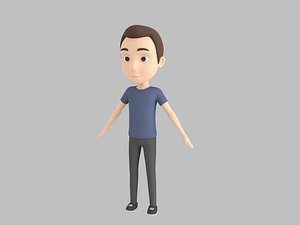 Cartoon Man Character