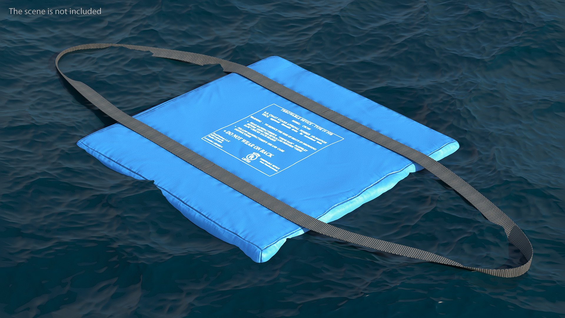 Bradley Type IV Boat Cushion USCG Throwable Flotation Device 3D Model