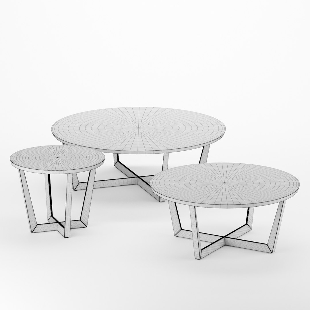 Stowe Round Coffee Table West Elm 3D Model - TurboSquid 1797458