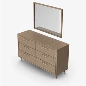 3D Bedroom Sideboard Drawer Dresser