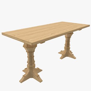 3D Wooden Table model