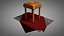 Old Worn Vintage Leather Stool Chair