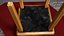 Old Worn Vintage Leather Stool Chair