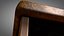 Old Worn Vintage Leather Stool Chair