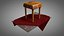 Old Worn Vintage Leather Stool Chair
