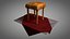 Old Worn Vintage Leather Stool Chair