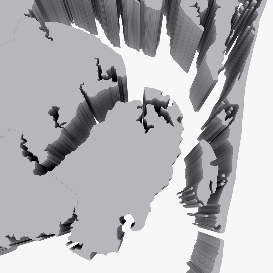 Counties North Carolina 3d Model