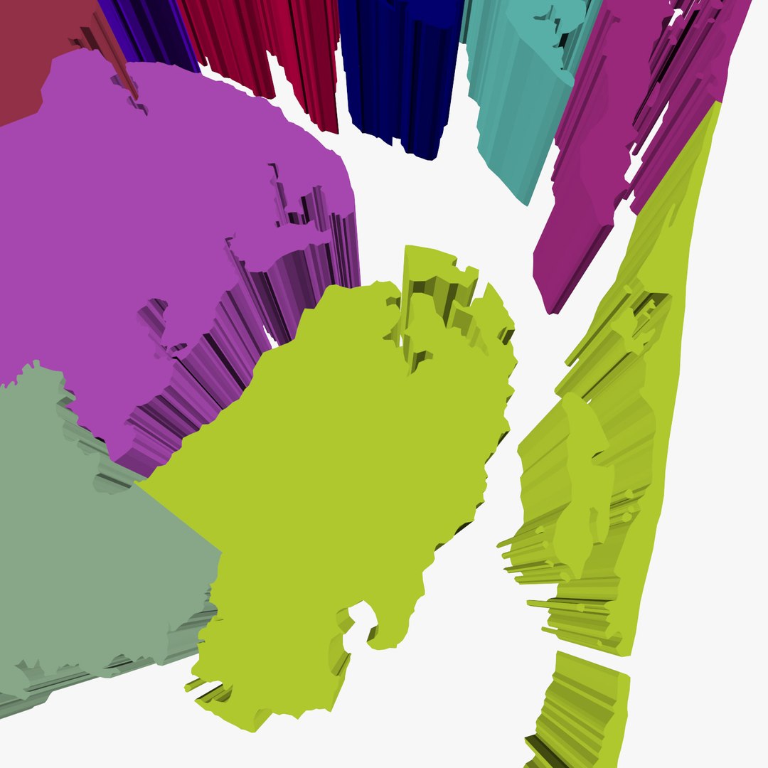 Counties North Carolina 3d Model