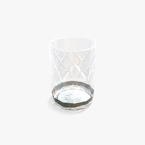 Glass 50 g 3 Lowpoly 3D model