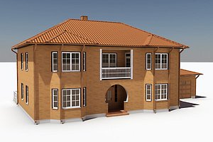 3d model story single family house