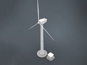 3d model electricity windmill