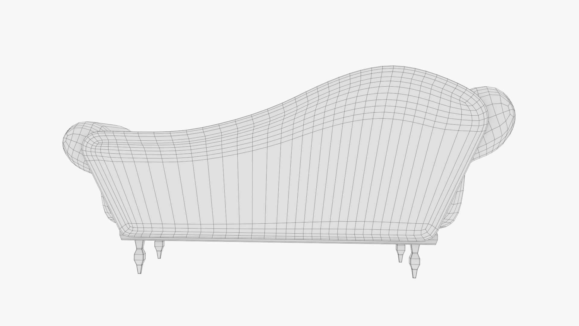 Victorian Sofa White Model TurboSquid 1799209