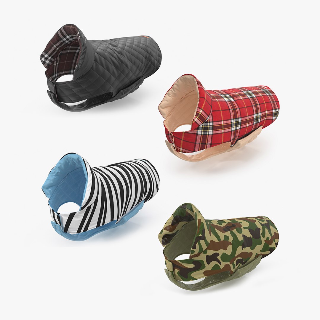 Dog Coats Collection 2 3D model preview