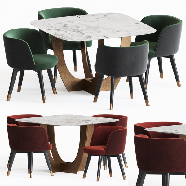 3D model dining set 75 - TurboSquid 1624891