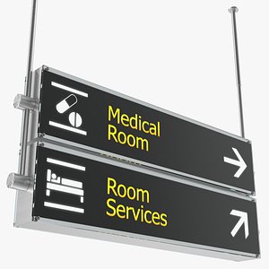 airport signs medical room 3D model