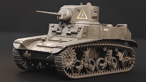 M3A1 Stuart - WW2 American Light Tank 3D model