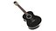 Guitarra acústica negra detallada
