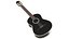 Guitarra acústica negra detallada