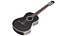 Guitarra acústica negra detallada