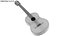 Guitarra acústica negra detallada
