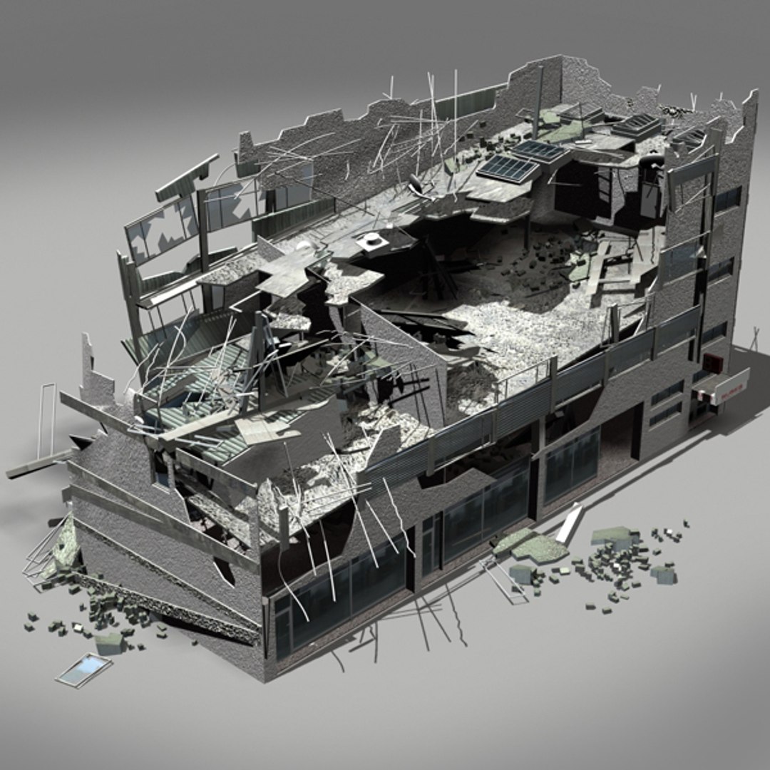 damaged building 3ds