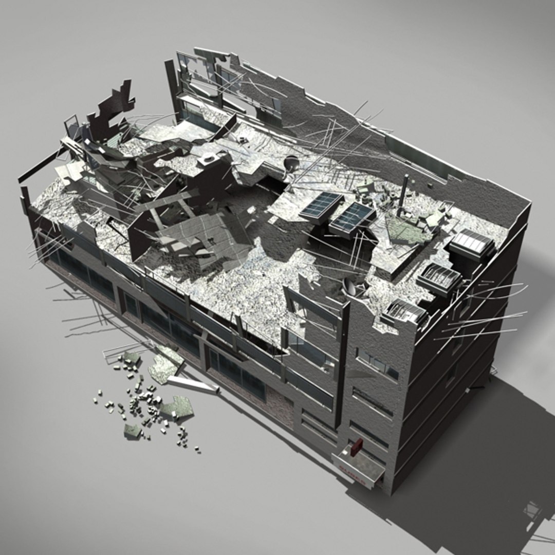 damaged building 3ds