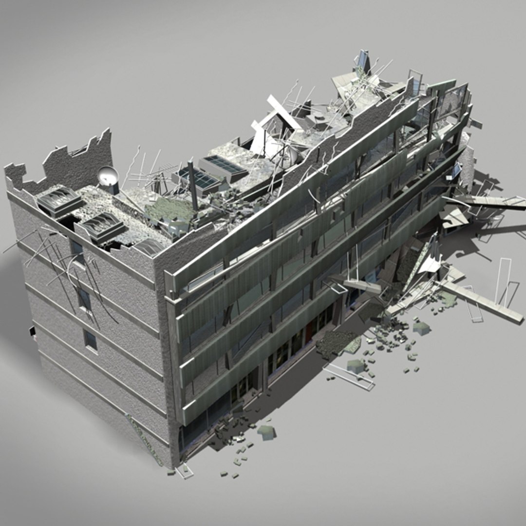damaged building 3ds