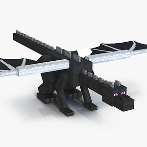 Minecraft Ender Dragon Rigged for Maya