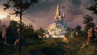c4d octane Forest fantasy castle scene