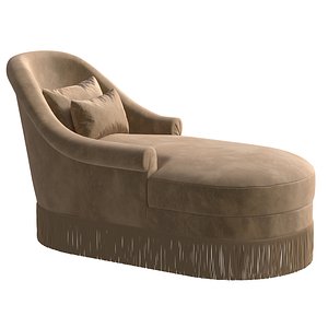 Kathy Kuo Home Meilani Nutmeg Chaise - Right Chaise