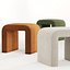Sophia Luxury Curved Upholstered Ottoman Bench