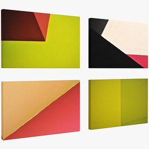 3D contemporary art canvas model