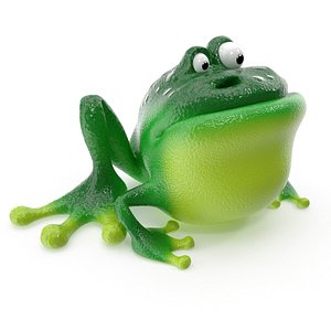 green frog 3d model